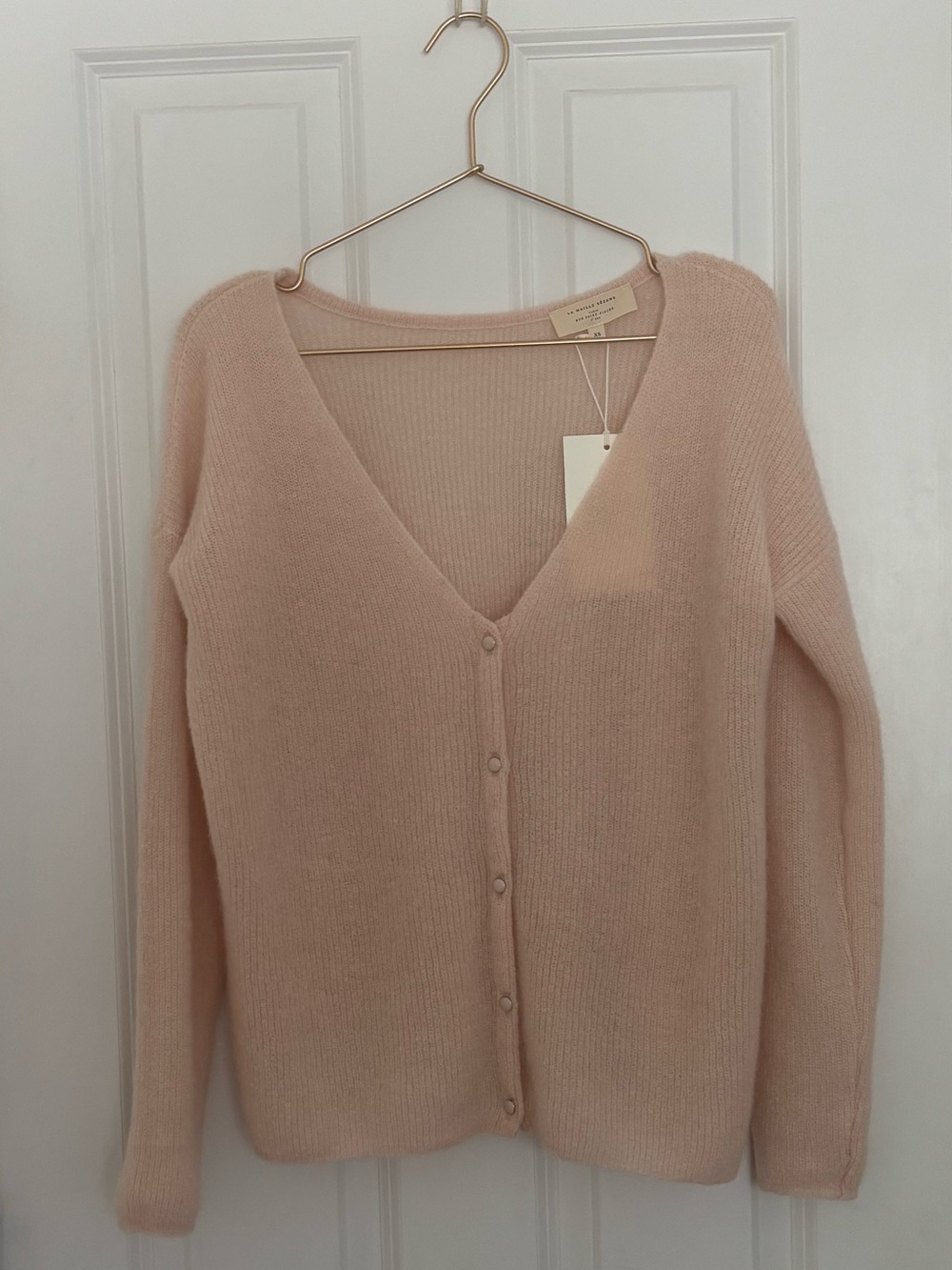 Sezane Barry Cardigan Nude XS - Picture 4 of 6